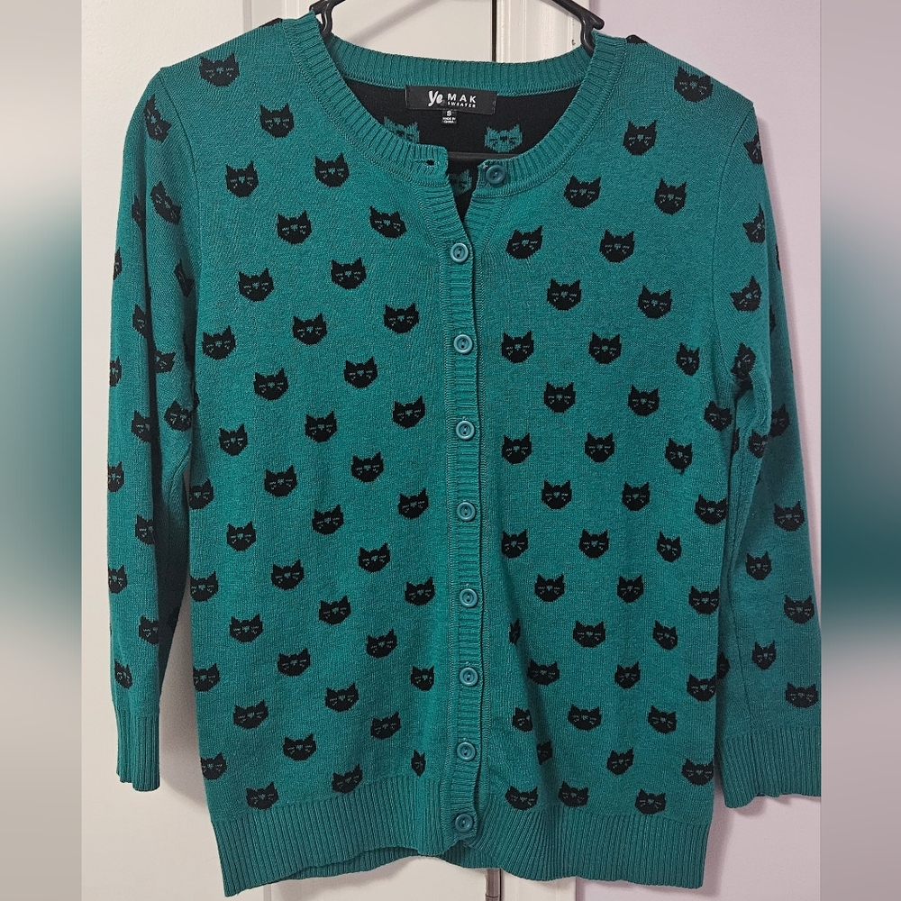 Yemak Womens Knit Cardigan Sweater - Size Small -